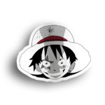 Sticker design Luffy head from the anime One piece