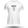 unisex softstyle t-shirt white heather front design HOPE LOVE PEACE